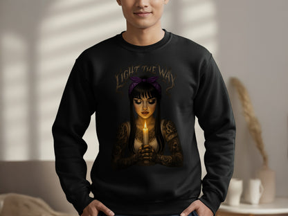 Light the Way Graphic Printed Black Sweatshirt product