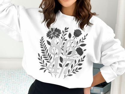 Floral Graphic Sweatshirt 86 47 Design Clothing Product