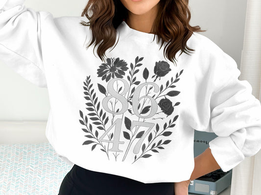 Floral Graphic Sweatshirt 86 47 Design Clothing Product