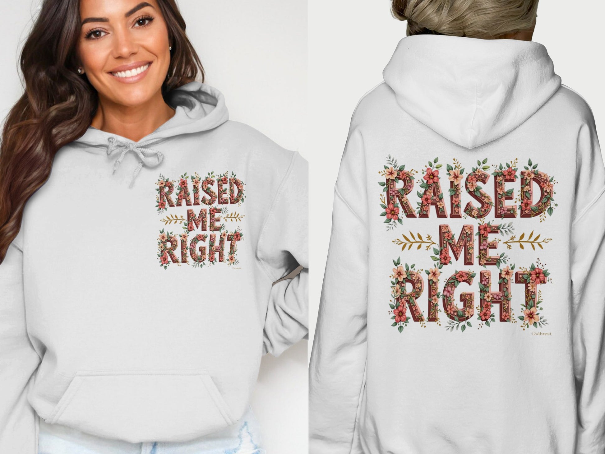 Raised Me Right Floral Graphic Hoodie fashion product