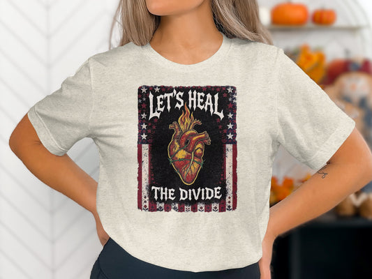 Let's Heal the Divide Heart Graphic T-shirt product type
