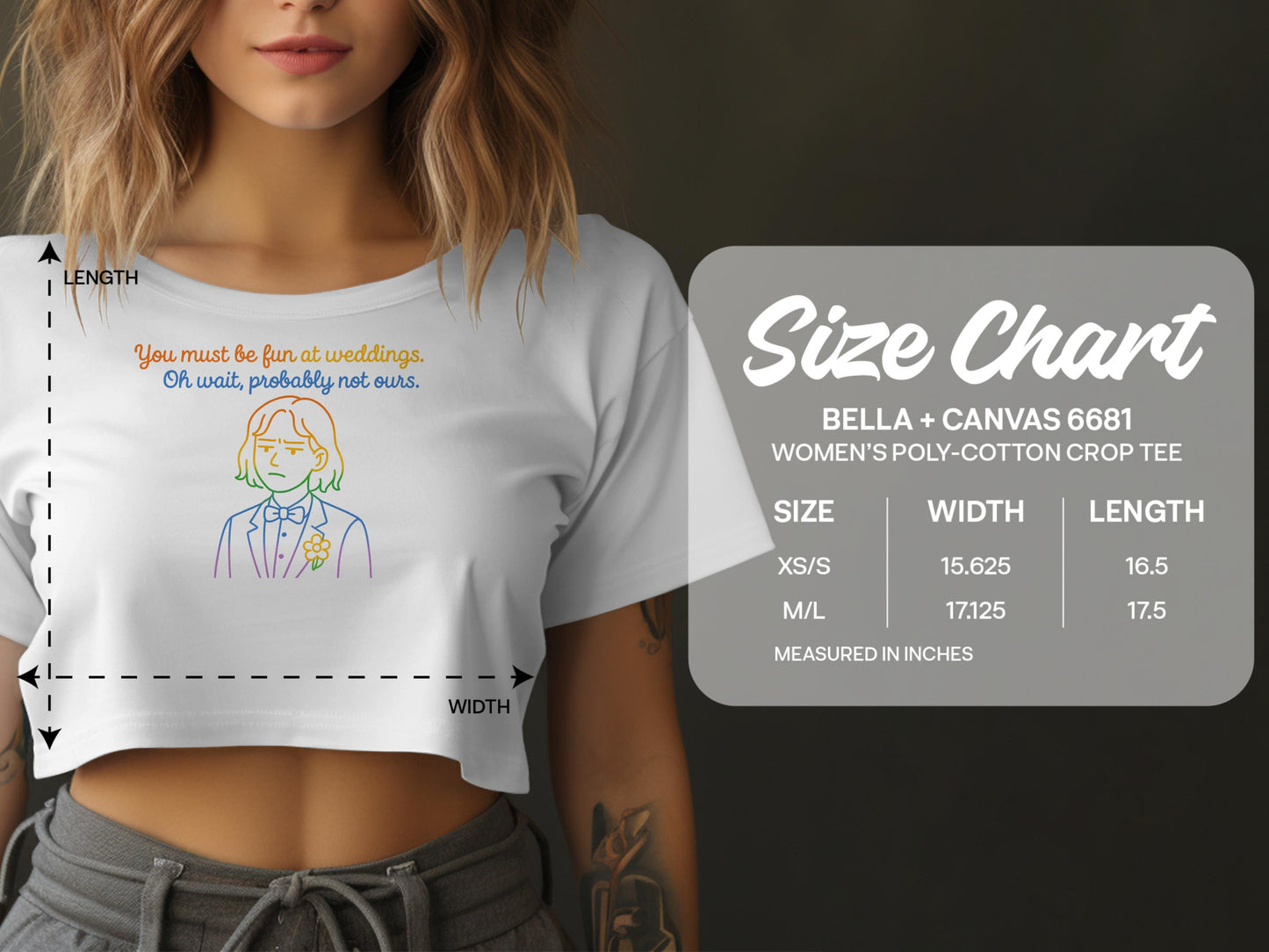 Fun Wedding Statement Women's Crop Tee product