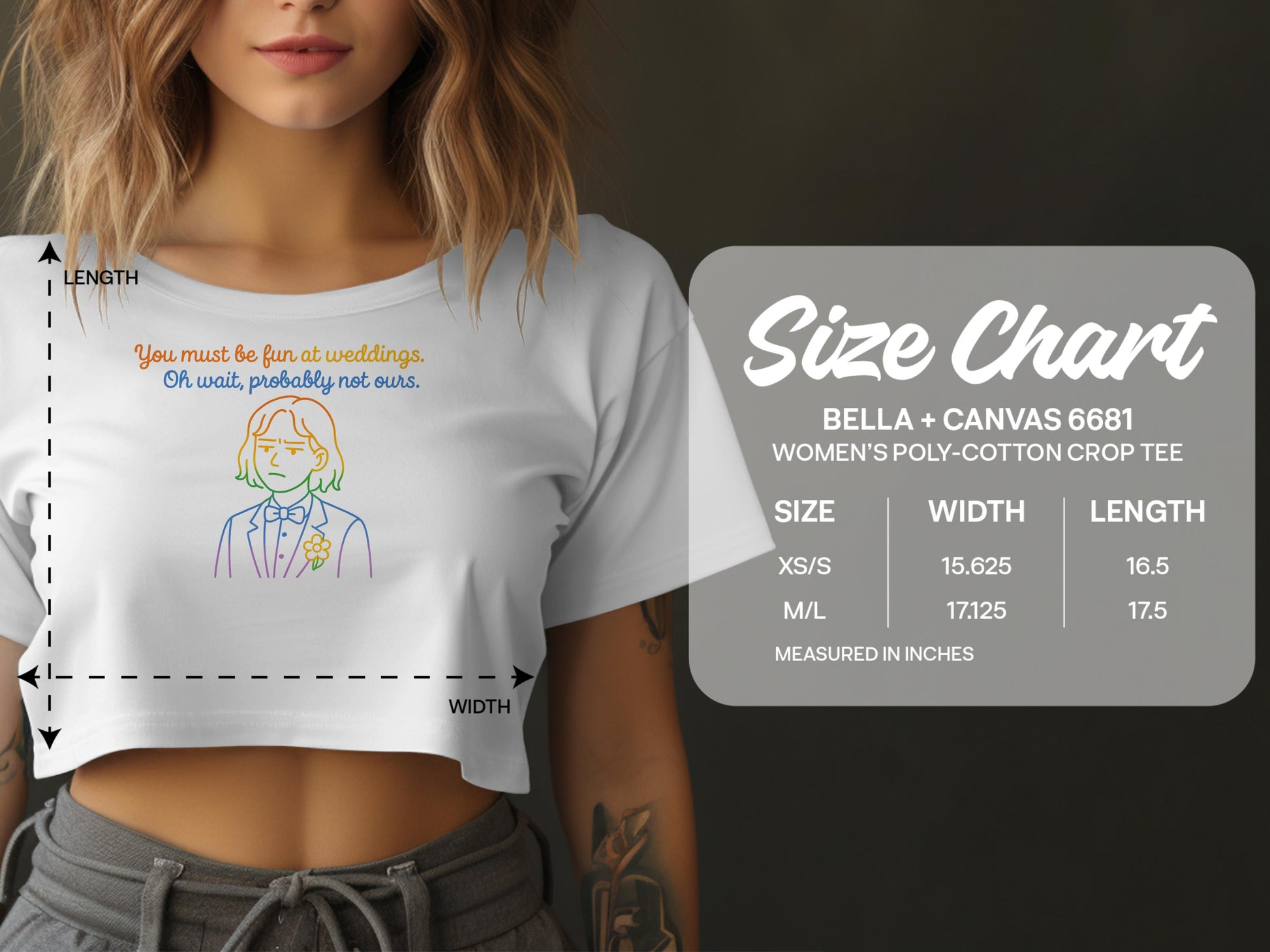 Fun Wedding Statement Women's Crop Tee product