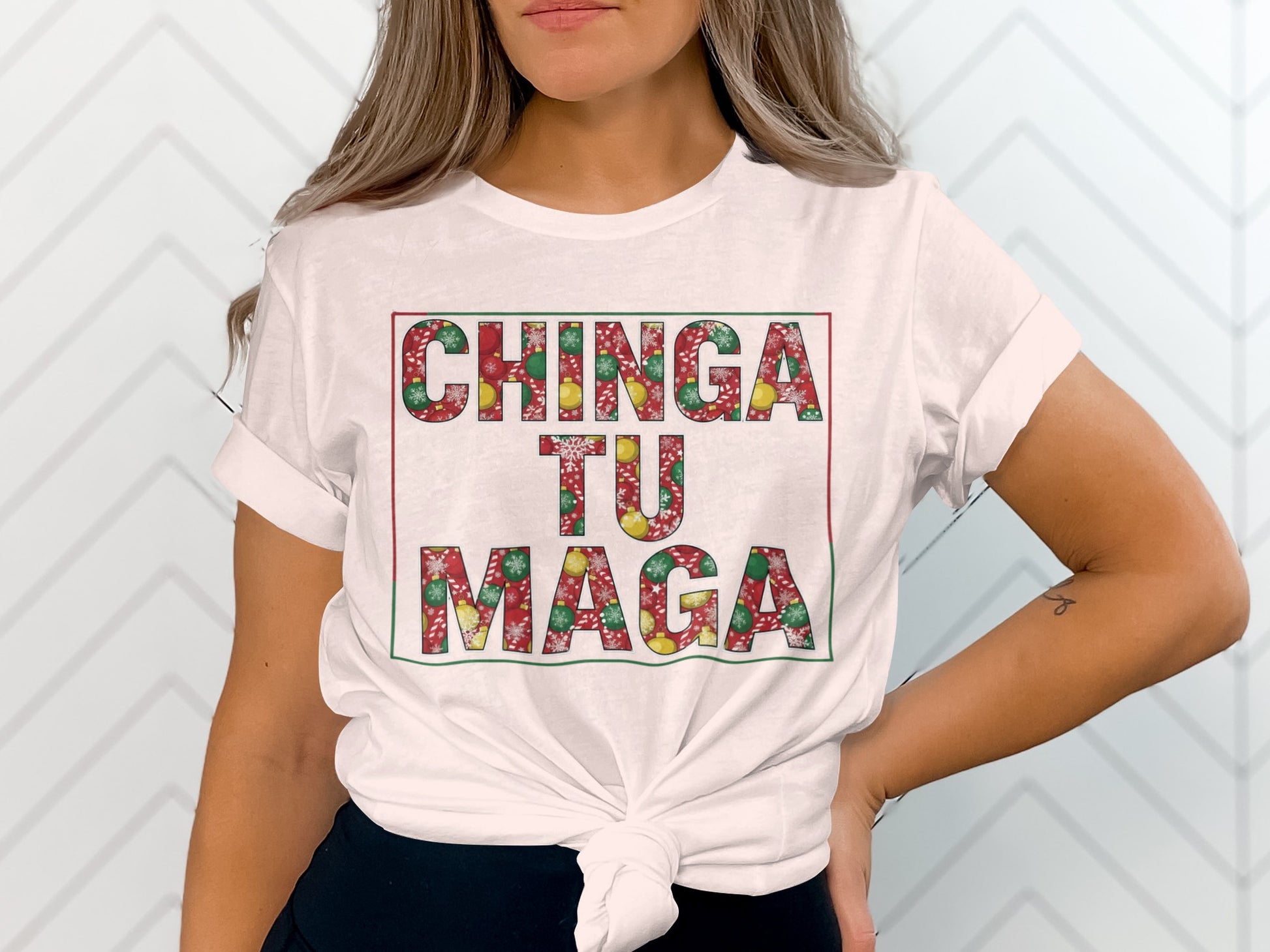 Chinga Tu Maga Colorful Print Short-Sleeve T-Shirt product