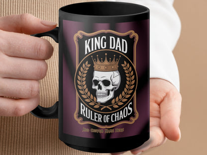 King Dad Ruler of Chaos Skull Coffee Mug product type