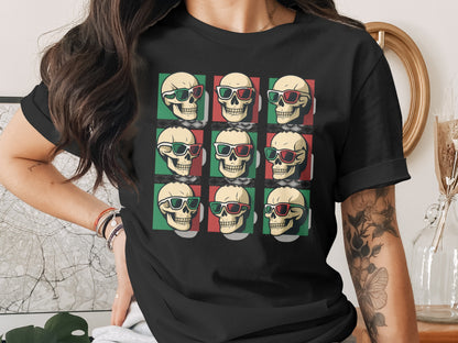 Vintage Skull and Glasses Graphic T-Shirt product type
