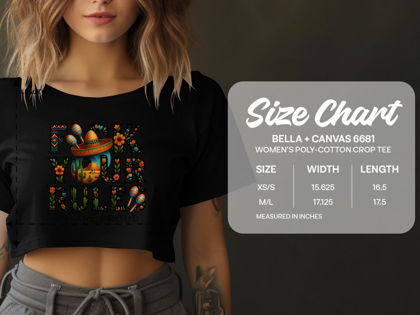 Folk Your Rules Graphic Crop Tee product type