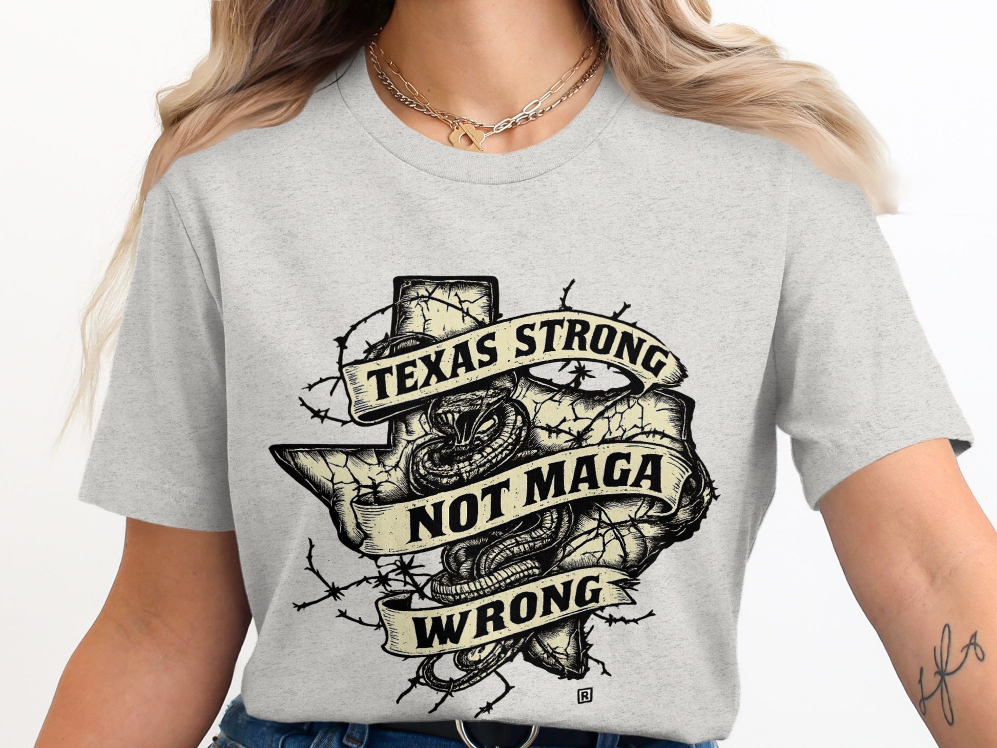 Texas Strong Not MAGA Wrong Graphic T-Shirt product