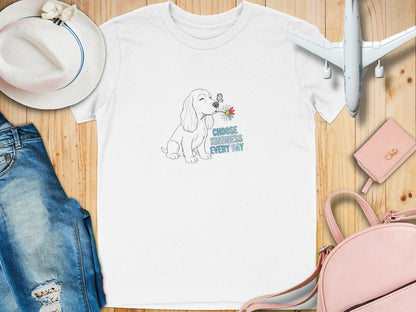 Choose Kindness Every Day with Cute Dog T-shirt