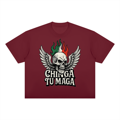 Chinga Tu Maga Unisex Boxy Drop Shoulder T-Shirt