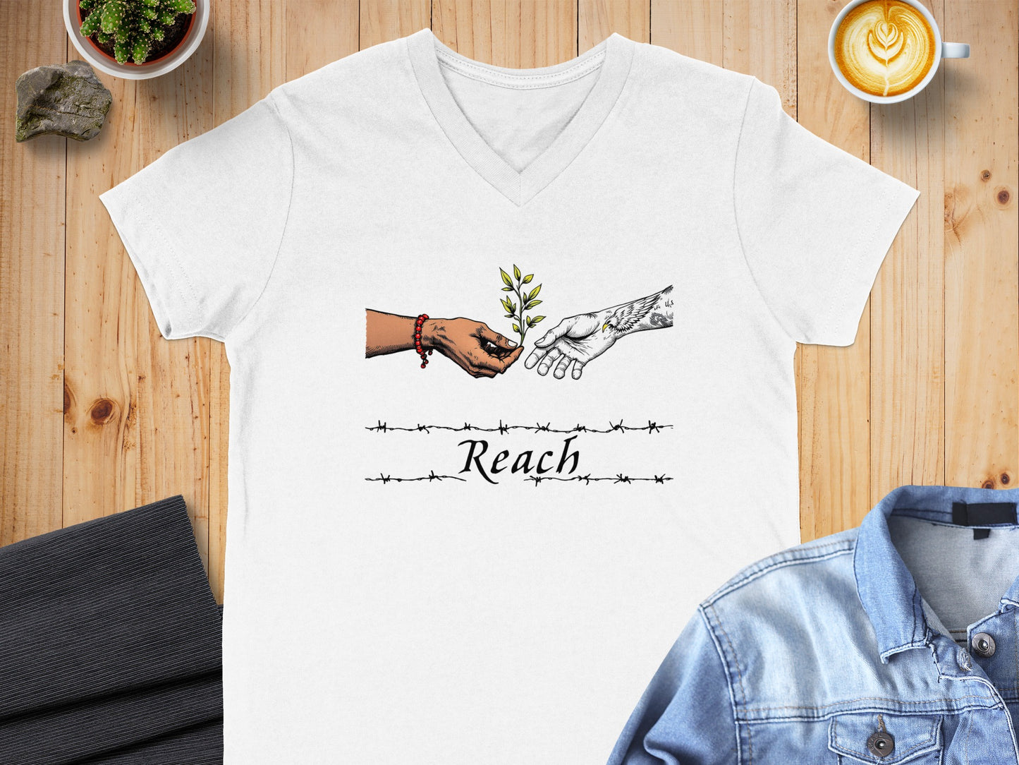 Inspirational Reach Hand Design T-Shirt product