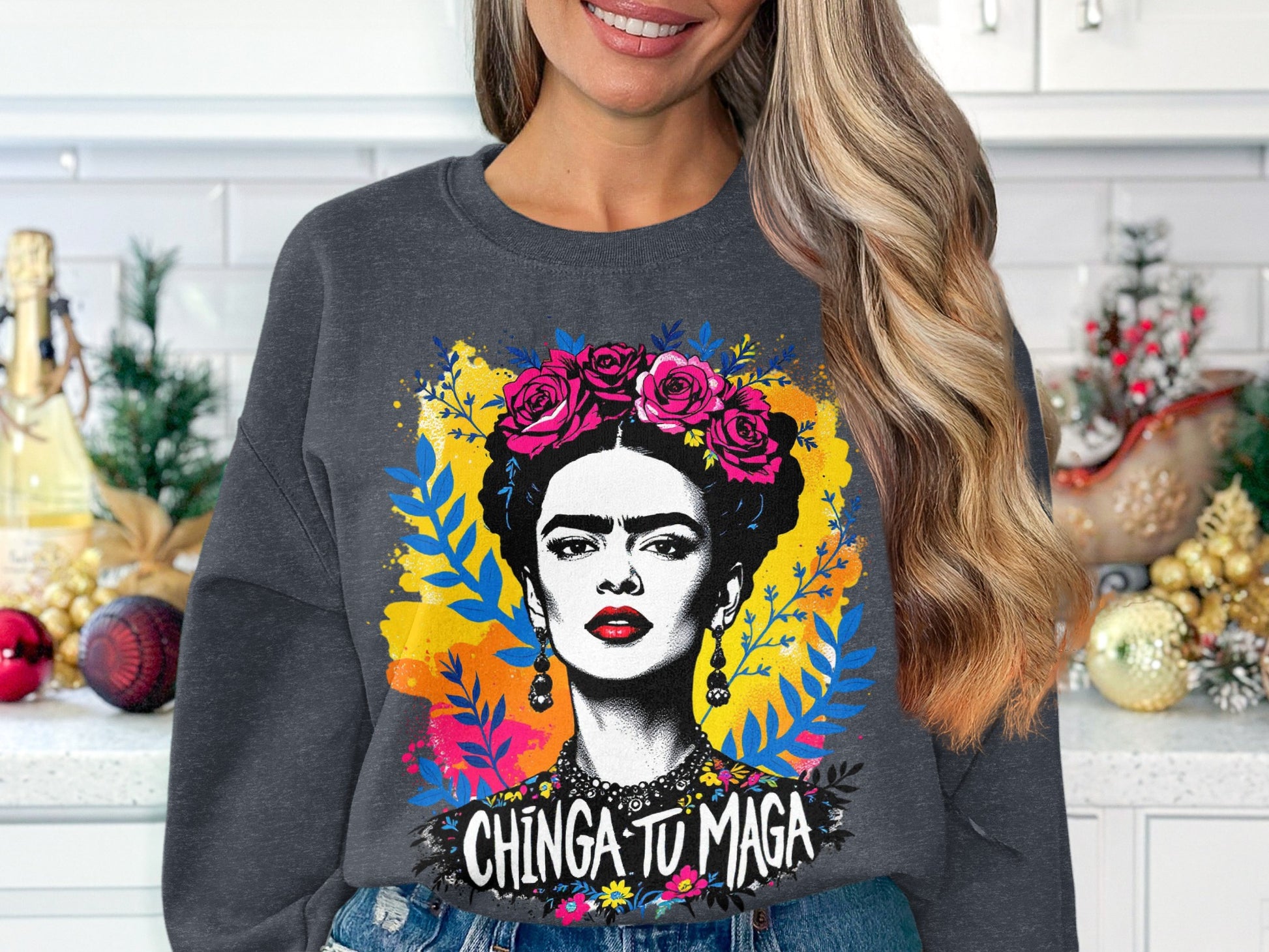 Vibrant Chinga Tu Maga Graphic Sweatshirt product
