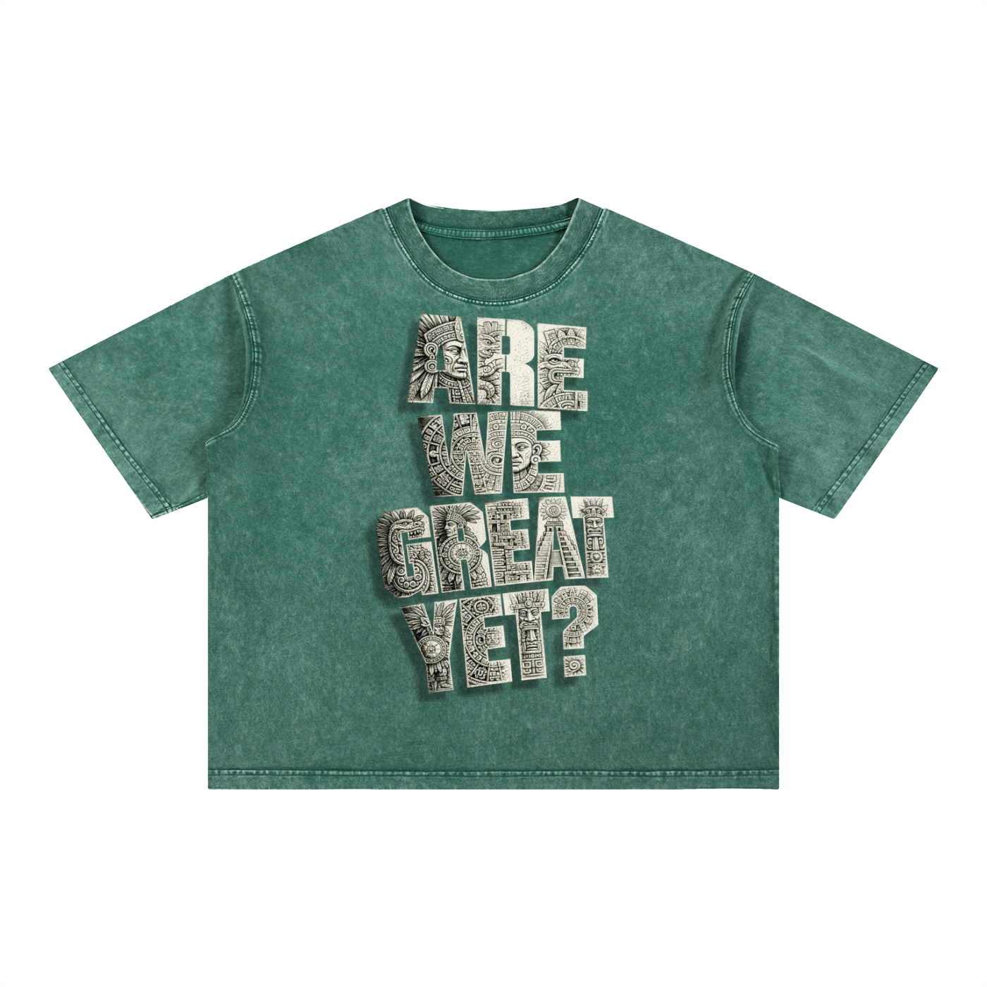Are We Great Yet with Subtle FDT Mineral Wash Boxy Cotton T-ShirtAre