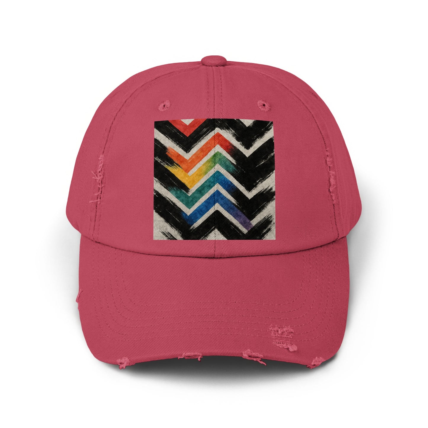 Colorful Zigzag Pattern Distressed Cap product