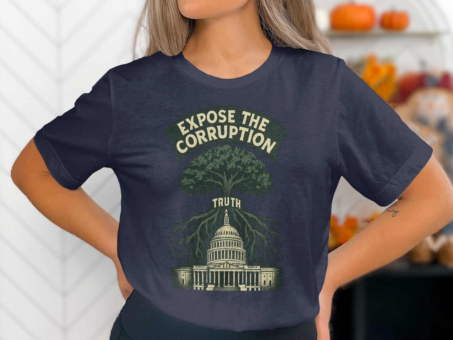 Expose The Corruption Truth Graphic Tee product