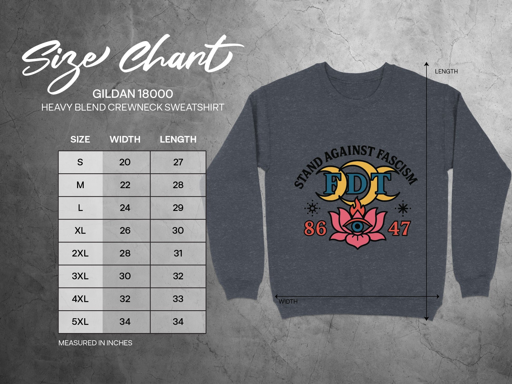 Stand Against Fascism FDT 86 47 Crewneck Sweatshirt product