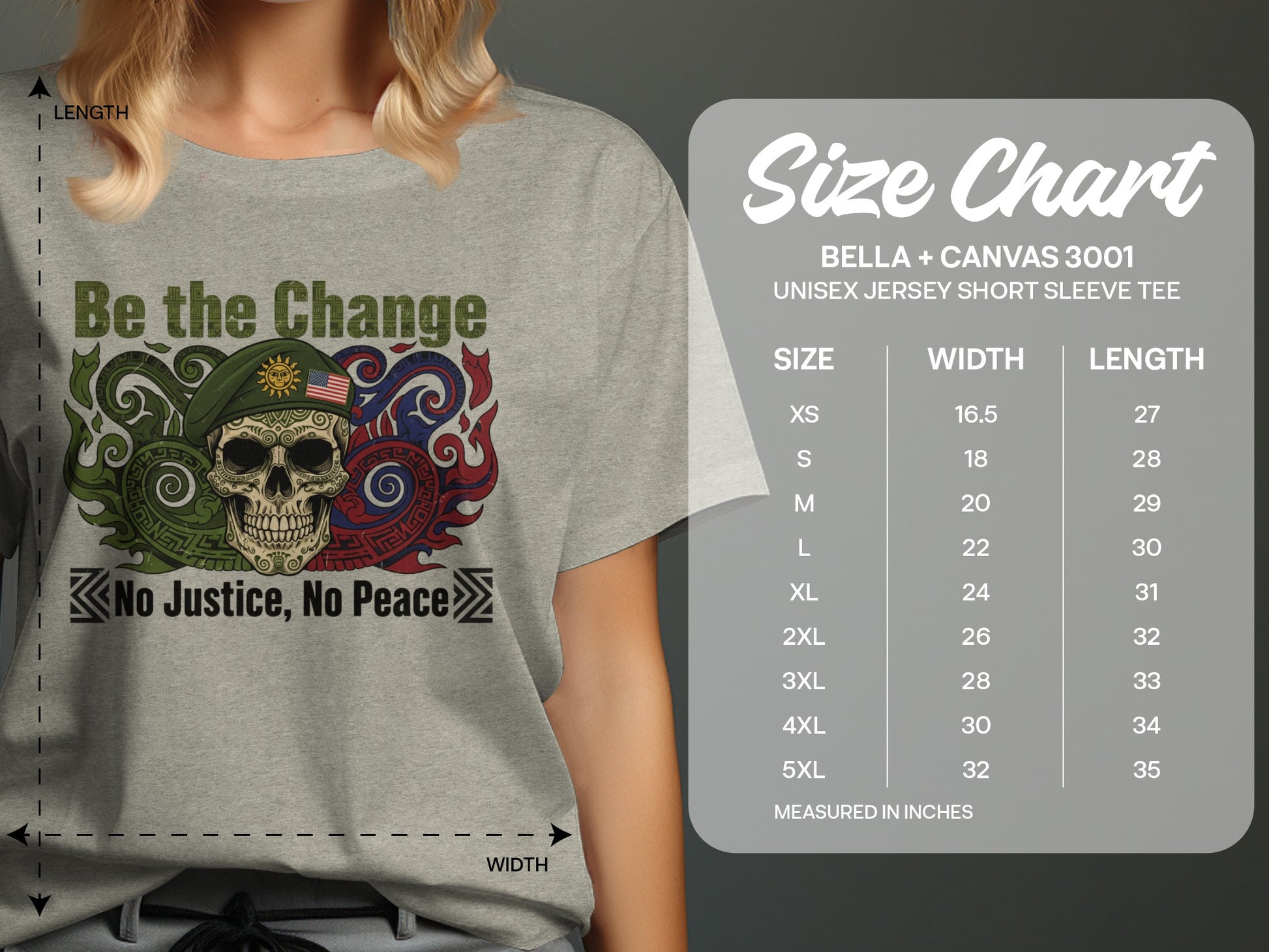Be the Change No Justice No Peace T-Shirt