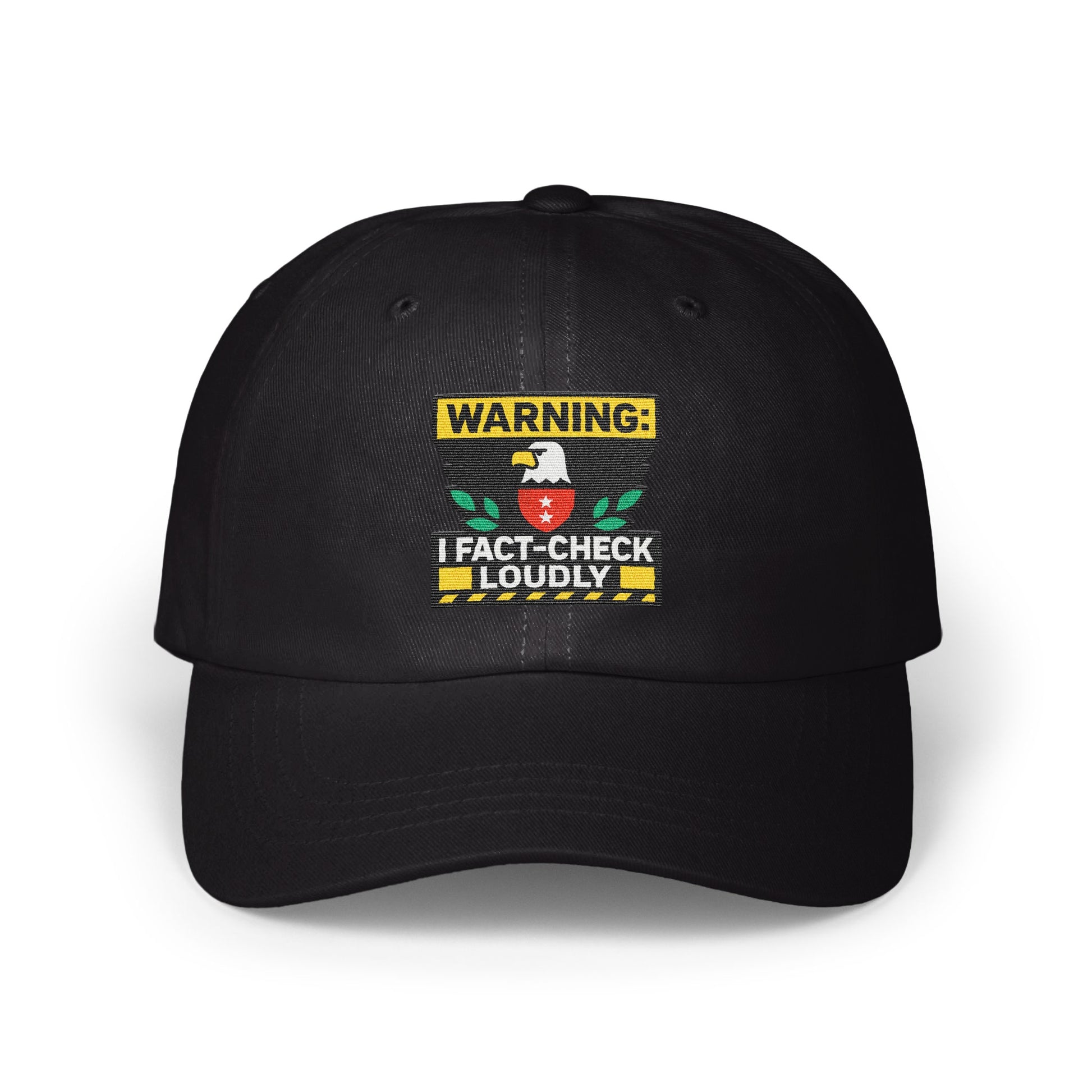 Warning Fact-check Loudly Design on Hat product
