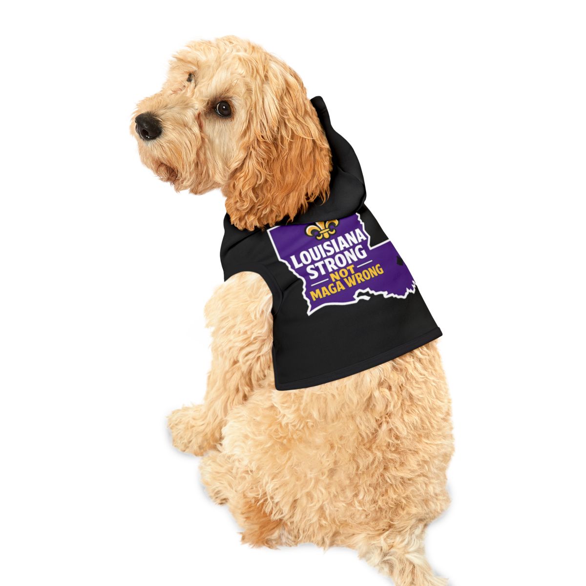 Louisiana Strong Not Maga Wrong Dog Hoodie