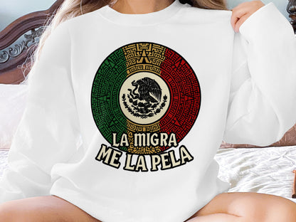 Bold Statement Eagle Design La Migra Me La Pela product type