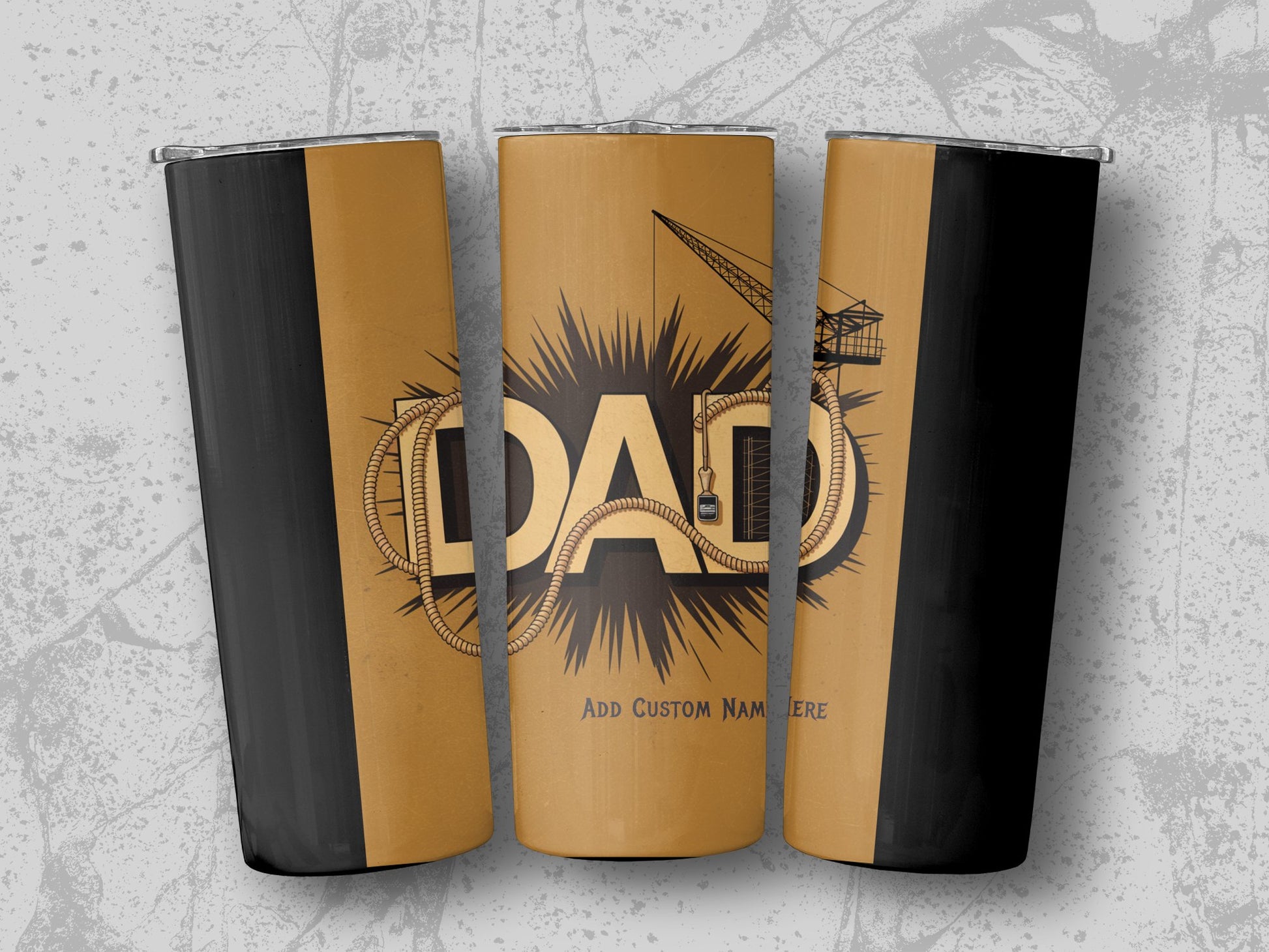 Personalized Dad Construction Design Tumbler product