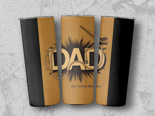 Personalized Dad Construction Design Tumbler product