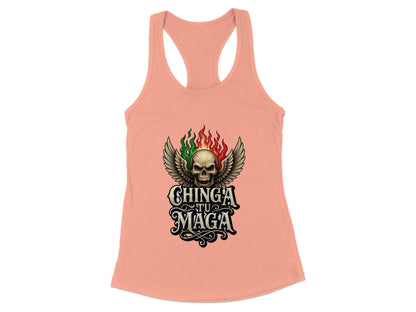 Fierce Skull with Wings Chinga Tu Maga Tank Top product type