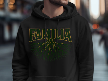 Familia Graphic Printed Black Hoodie product