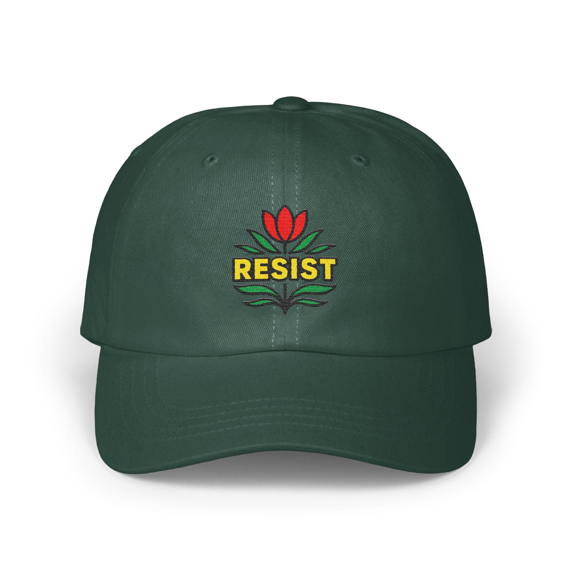 Resist Flower Embroidered Hat product