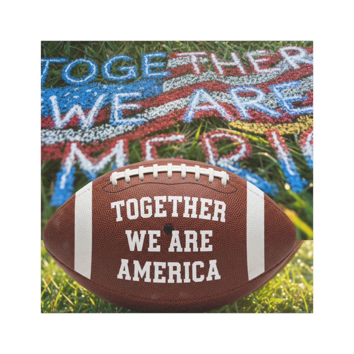 Together We Are America Football Gift Decor Accessory