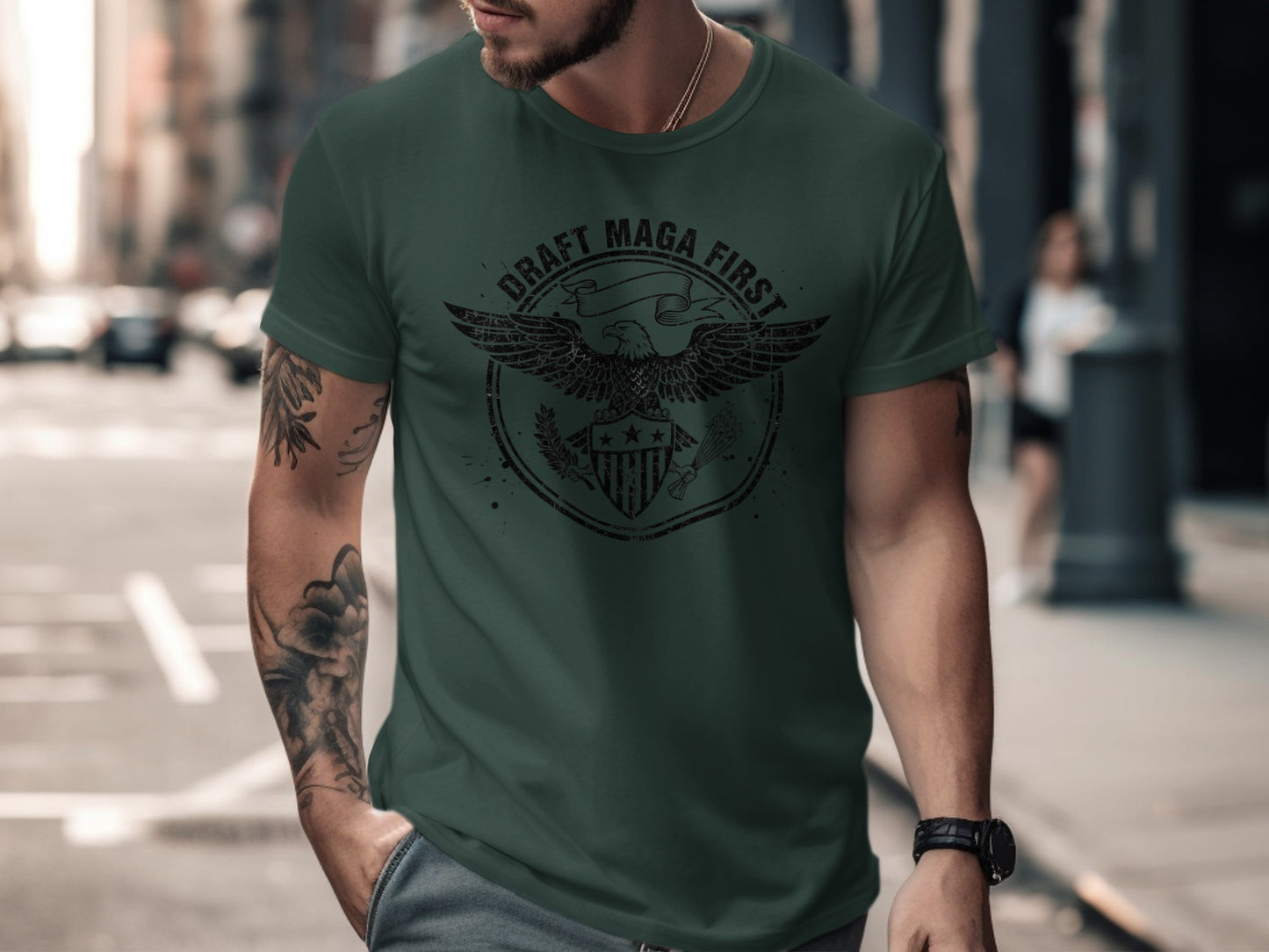 Draft Maga First Eagle Graphic T-Shirt
