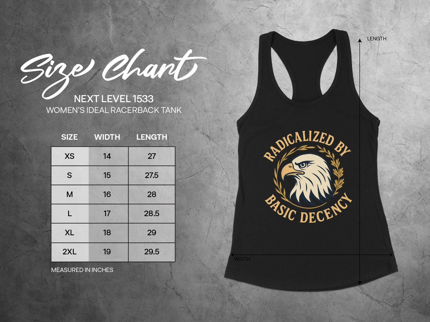 Radicalized by Basic Decency Women's Ideal Racerback Tank