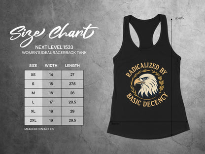 Radicalized by Basic Decency Women's Ideal Racerback Tank