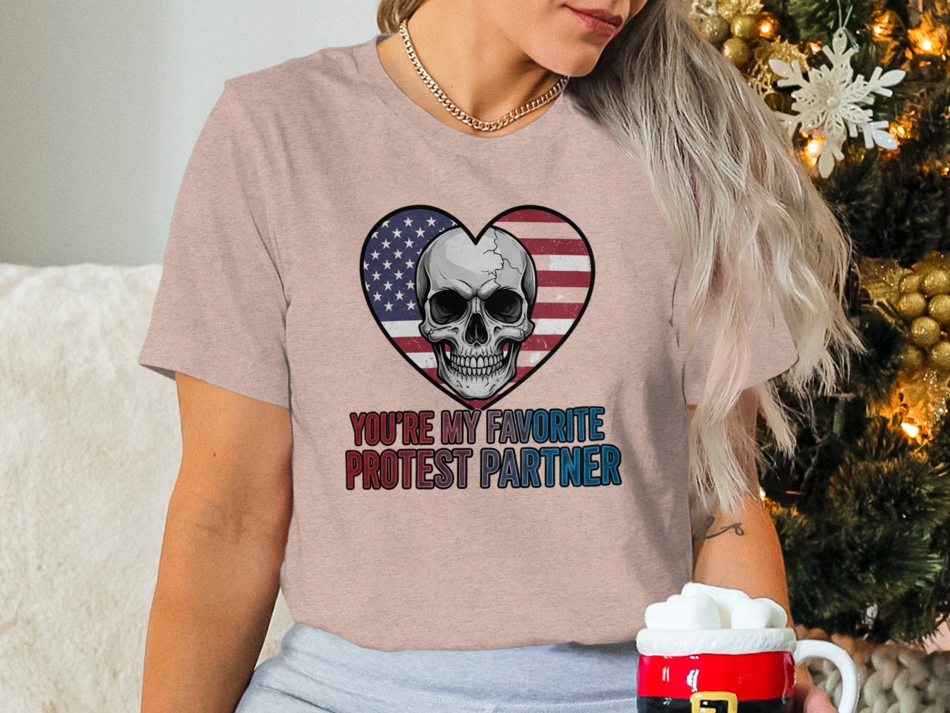 Patriotic Skull You're My Favorite Protest Partner Tee
