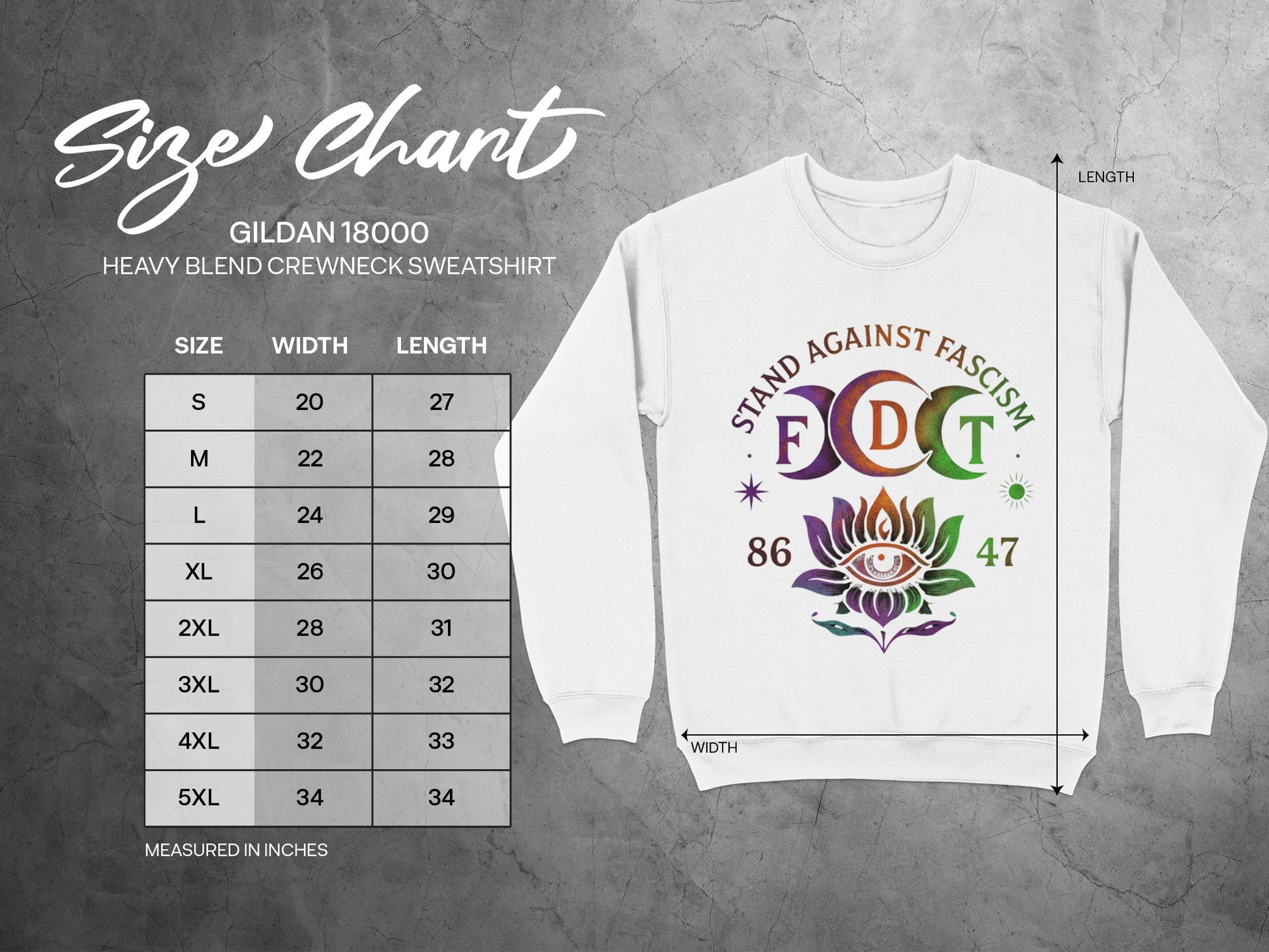 Stand Against Fascism Graphic Sweatshirt product
