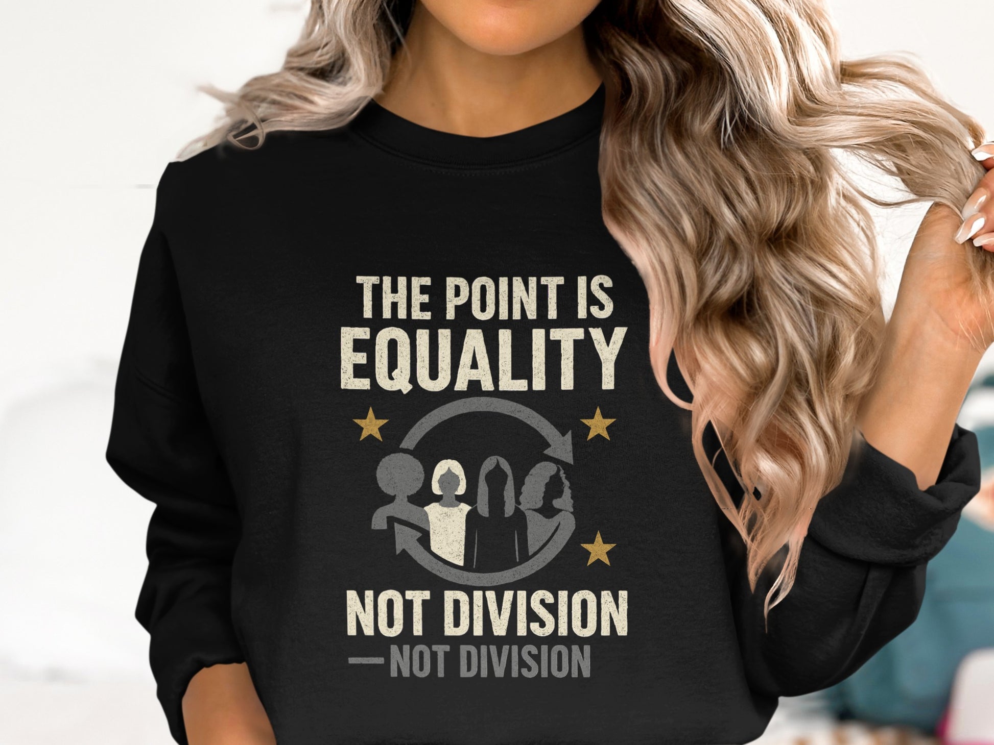 The Point Is Equality Not Division Graphic apparel product