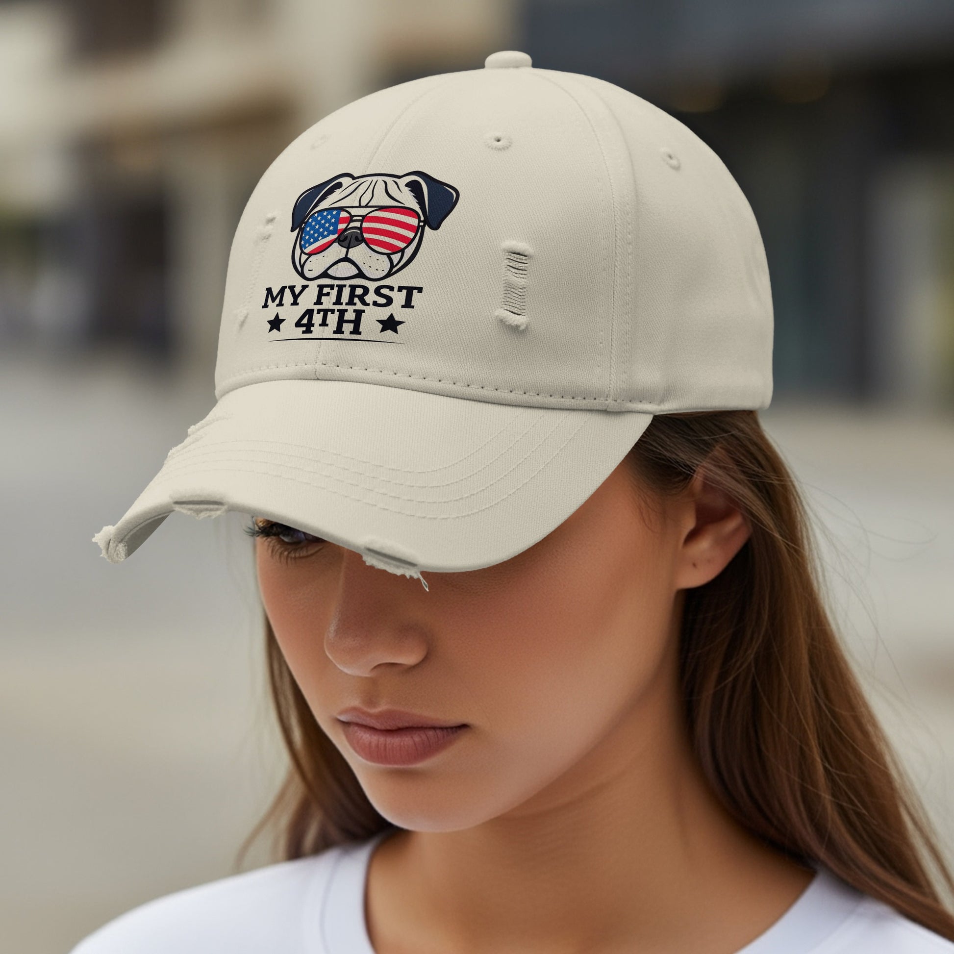 My First 4th Distressed Baseball Cap product