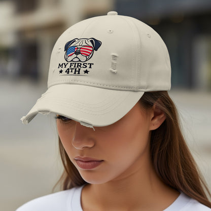 My First 4th Distressed Baseball Cap product