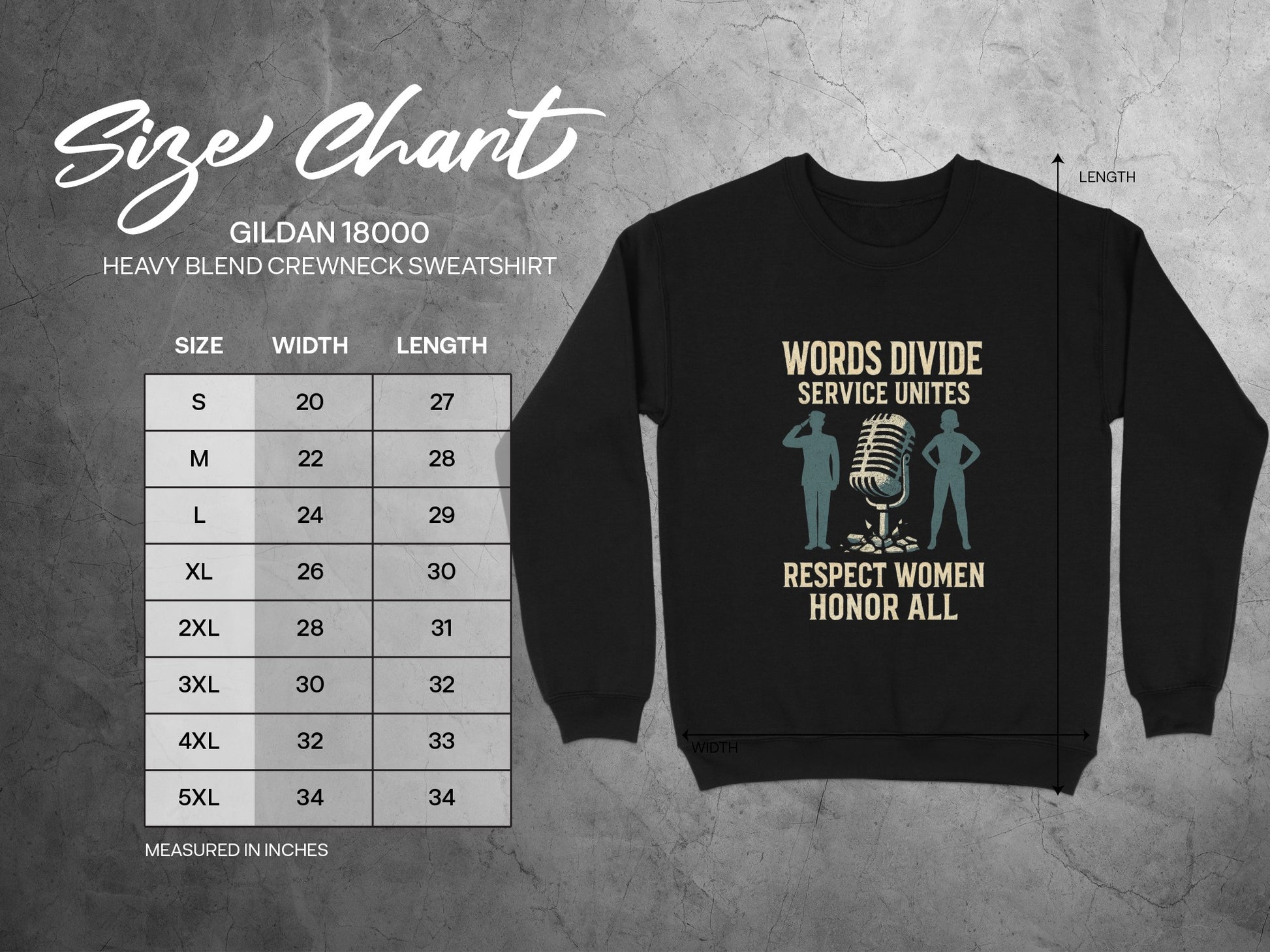 Words Divide Service Unites Respect Women Sweatshirt product type