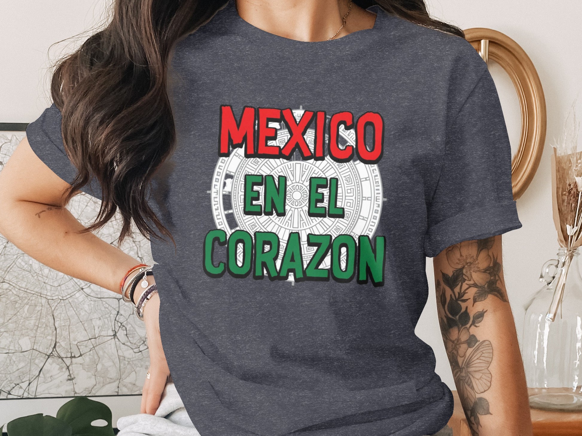 Mexico En El Corazon Graphic Tee Shirt product