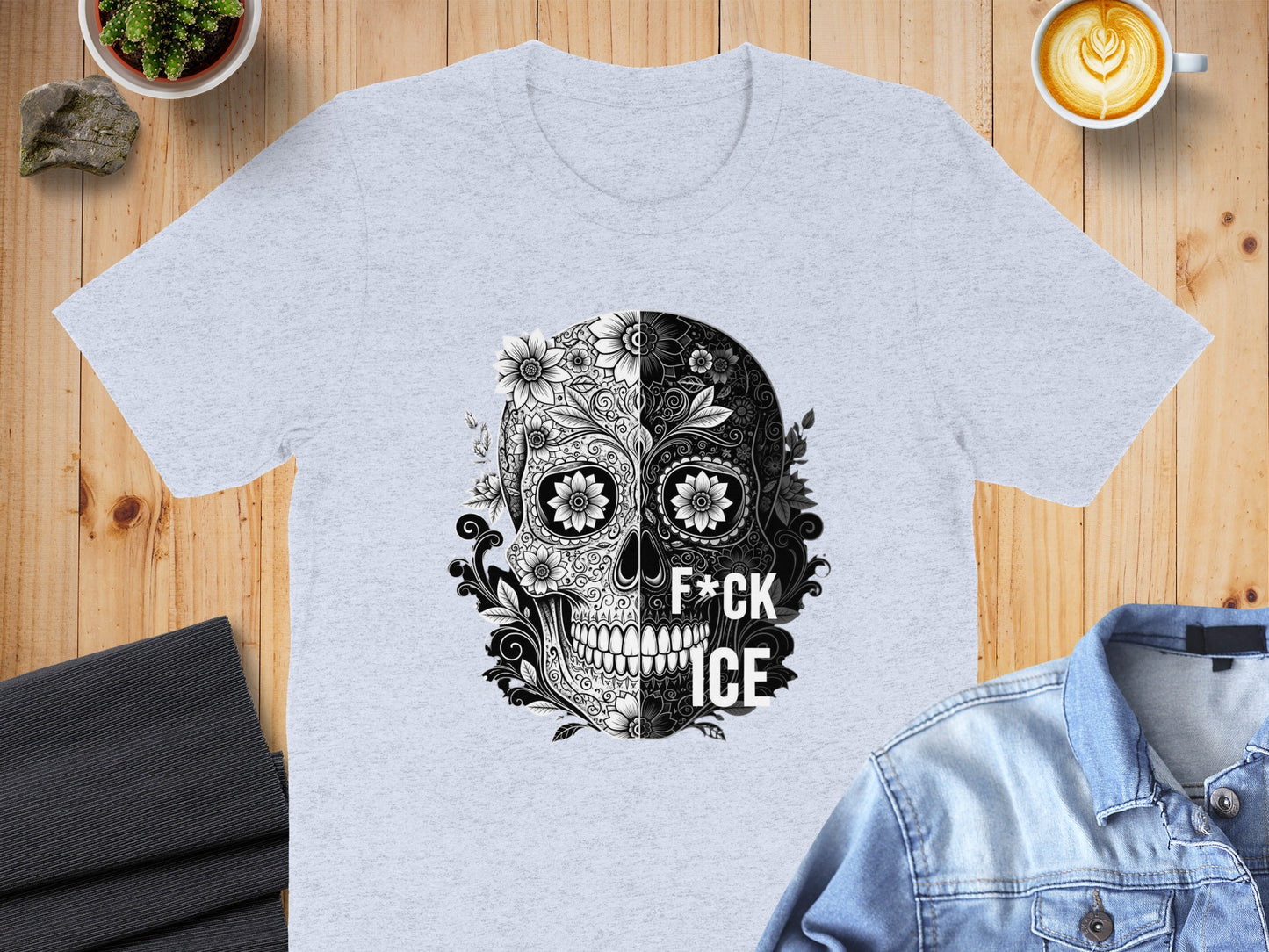 Intricately Designed Skull F*ck ICE Statement T-Shirt product