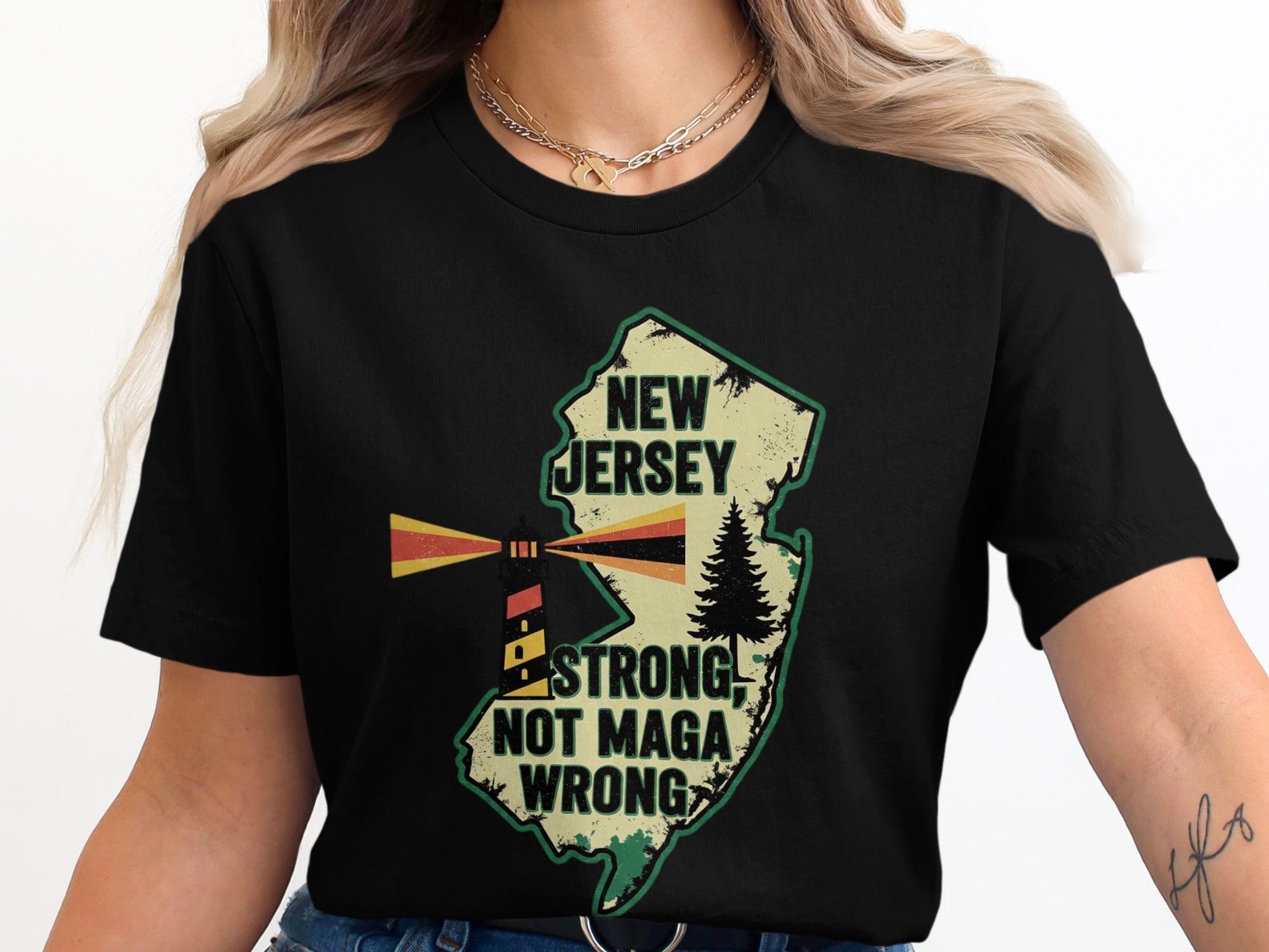 New Jersey Strong Not MAGA Wrong Shirt Product type