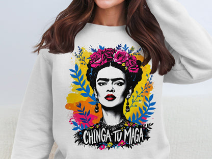 Chinga Tu Maga Floral Art Graphic Sweatshirt Product