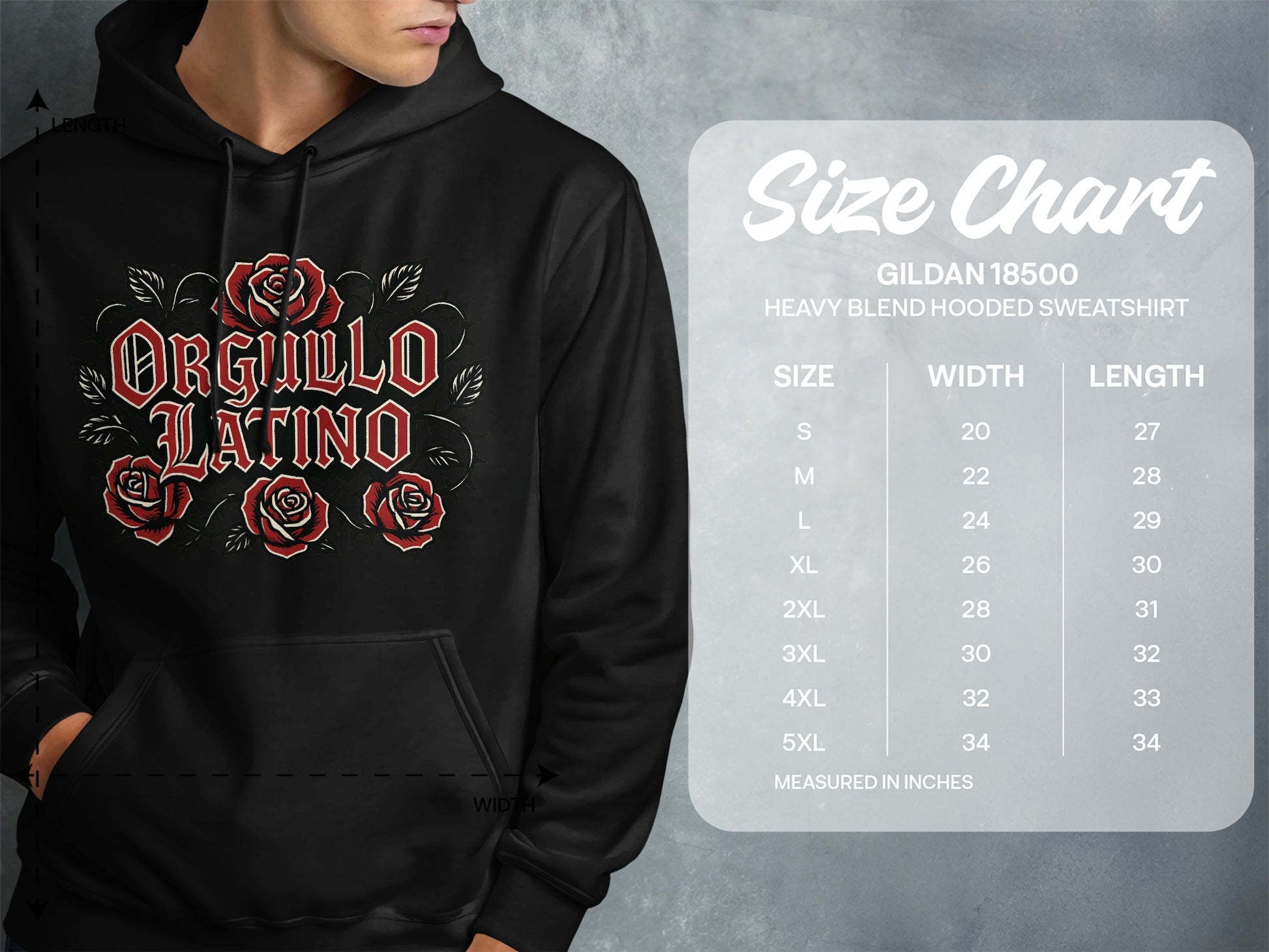 Orgullo Latino Graphic Hoodie Sweatshirt product type
