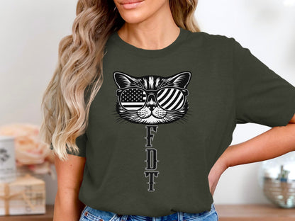 FDT Cat with Sunglasses Graphic T-Shirt product type