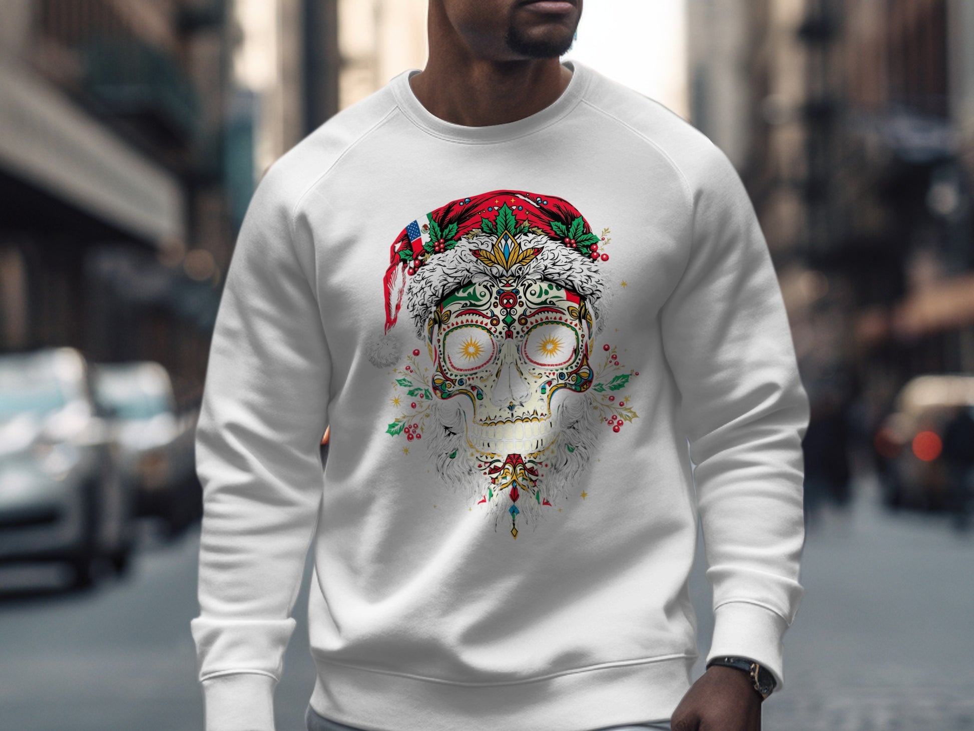 Christmas Skull Design Sweatshirt