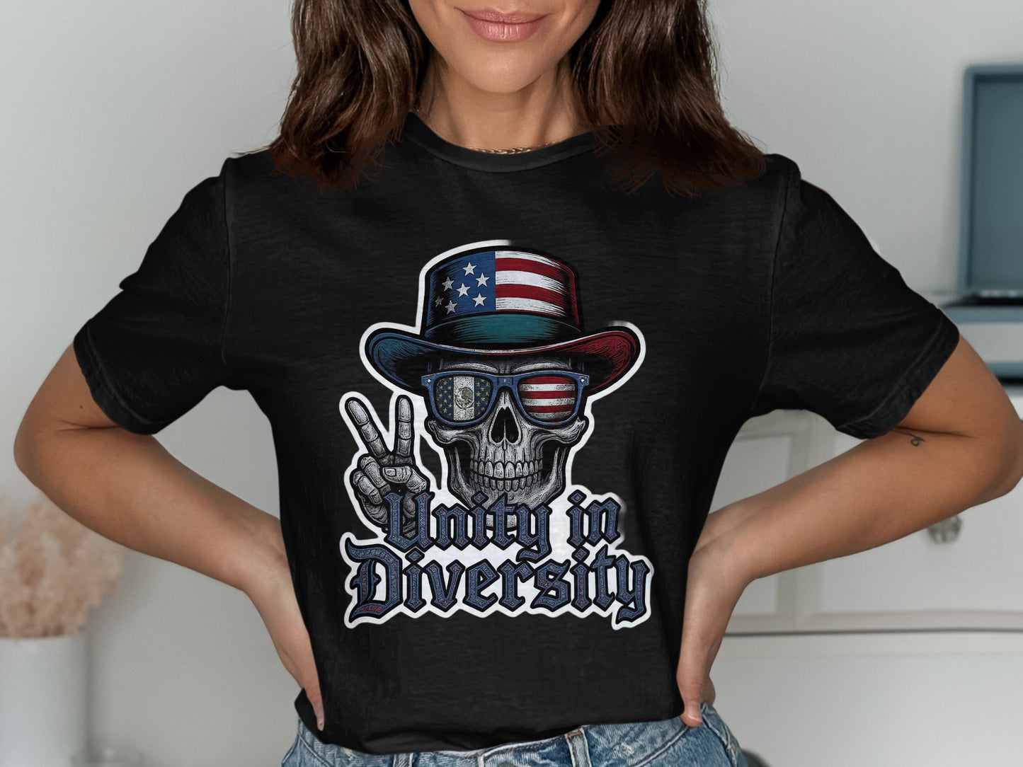 Unity in Diversity Skull Design T-shirt product type