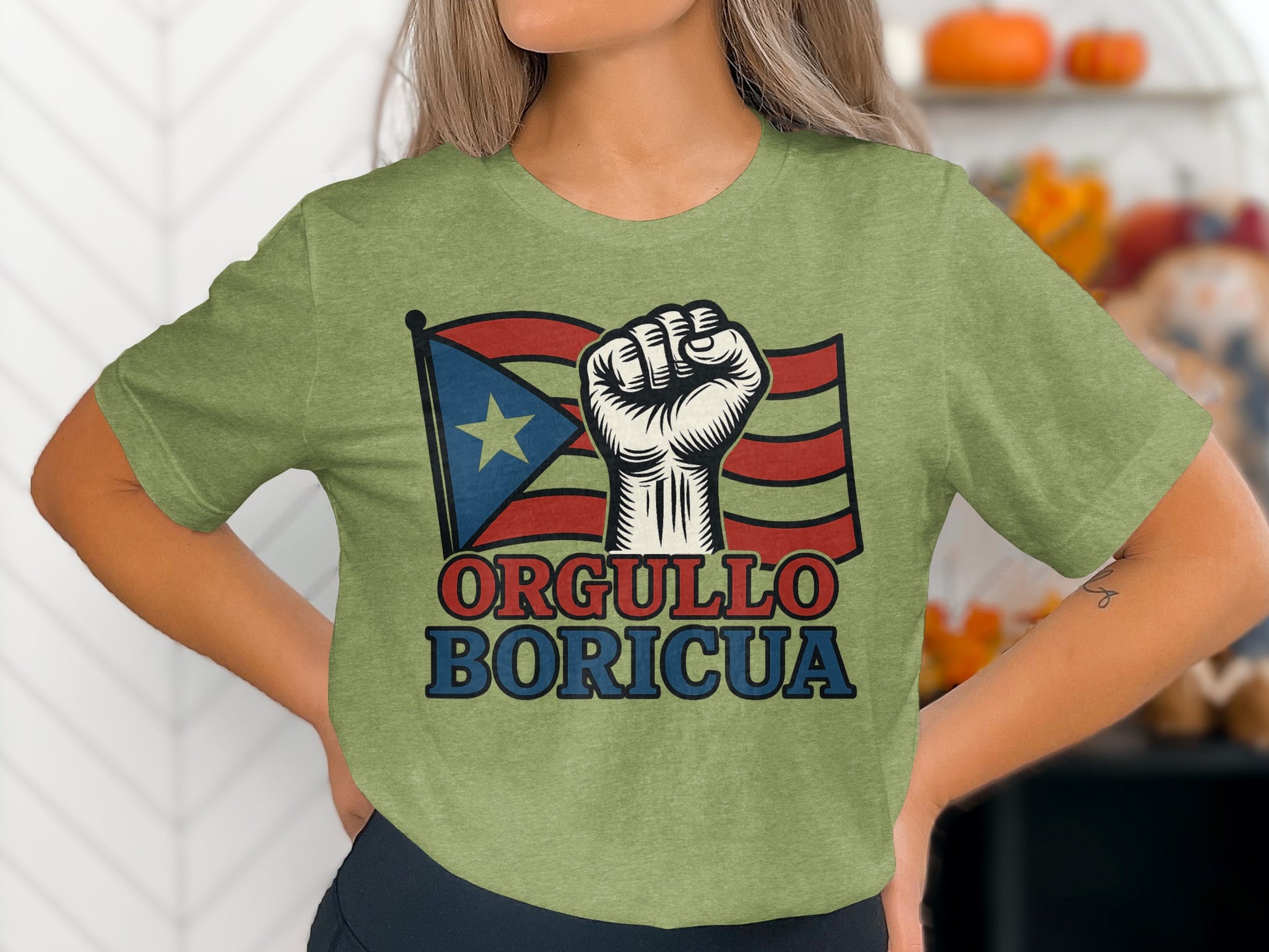 Orgullo Boricua Flag Fist Unisex Graphic T-Shirt product