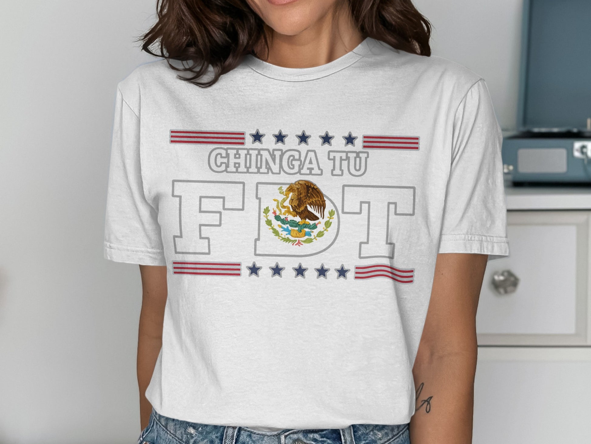 Chinga Tu F T-Shirt Mexican Design Graphic Shirt product