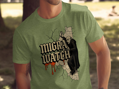 Migra Watch Creepy Vampire Horror Themed T-shirt product